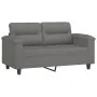 Juego de sofás con cojines 3 piezas tela microfibra gris oscuro de , Sofás - Ref: Foro24-3202346, Precio: 599,94 €, Descuento: %