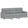Juego de sofás con cojines 3 piezas tela gris claro de , Sofás - Ref: Foro24-3201552, Precio: 626,68 €, Descuento: %