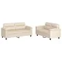 Juego de sofás con cojines 2 piezas tela microfibra beige de , Sofás - Ref: Foro24-3202319, Precio: 551,47 €, Descuento: %