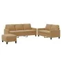 Juego de sofás con cojines 3 piezas terciopelo marrón by , Sofas - Ref: Foro24-3201533, Price: 521,06 €, Discount: %
