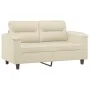 Juego de sofás con cojines 2 piezas cuero sintético color crema by , Sofas - Ref: Foro24-3202373, Price: 514,83 €, Discount: %