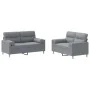 Juego de sofás con cojines 2 piezas tela gris claro de , Sofás - Ref: Foro24-3201584, Precio: 460,03 €, Descuento: %