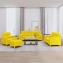 Juego de sofás con cojines 4 piezas tela amarillo claro de , Sofás - Ref: Foro24-3201565, Precio: 620,51 €, Descuento: %