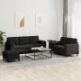 Juego de sofás con cojines 3 piezas terciopelo negro by , Sofas - Ref: Foro24-3202049, Price: 556,25 €, Discount: %