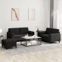 Juego de sofás con cojines 3 piezas terciopelo negro by , Sofas - Ref: Foro24-3202009, Price: 485,14 €, Discount: %