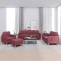Juego de sofás con cojines 4 piezas tela rojo tinto by , Sofas - Ref: Foro24-3202068, Price: 599,97 €, Discount: %