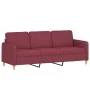Juego de sofás con cojines 4 piezas tela rojo tinto by , Sofas - Ref: Foro24-3202068, Price: 599,97 €, Discount: %