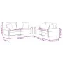 Juego de sofás con cojines 2 piezas cuero sintético capuchino de , Sofás - Ref: Foro24-3202164, Precio: 481,89 €, Descuento: %