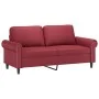 Juego de sofás con cojines 3 piezas cuero sintético rojo tinto de , Sofás - Ref: Foro24-3202158, Precio: 481,35 €, Descuento: %
