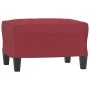 Juego de sofás con cojines 3 piezas cuero sintético rojo tinto de , Sofás - Ref: Foro24-3202158, Precio: 481,35 €, Descuento: %
