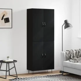 Aparador alto madera contrachapada negro 69,5x34x180 cm von , Sideboards - Ref: Foro24-3198058, Preis: 152,06 €, Rabatt: %