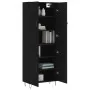 Aparador alto madera contrachapada negro 69,5x34x180 cm by , Sideboards - Ref: Foro24-3198058, Price: 152,06 €, Discount: %