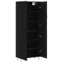 Aparador alto madera contrachapada negro 69,5x34x180 cm by , Sideboards - Ref: Foro24-3198058, Price: 152,06 €, Discount: %