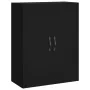 Aparador alto madera contrachapada negro 69,5x34x180 cm by , Sideboards - Ref: Foro24-3198058, Price: 152,06 €, Discount: %