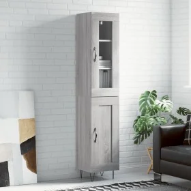 Aparador alto madera contrachapada gris Sonoma 34,5x34x180 cm de , Aparadores - Ref: Foro24-3199527, Precio: 106,59 €, Descue...