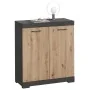 FMD Cómoda con 2 puertas color roble artesanal y gris 80x34,9x89,9 cm de , Armarios roperos - Ref: Foro24-447412, Precio: 156...