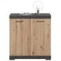 FMD Cómoda con 2 puertas color roble artesanal y gris 80x34,9x89,9 cm de , Armarios roperos - Ref: Foro24-447412, Precio: 156...