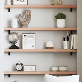 Estante de pared madera roble tratada marrón claro 100x10x4 cm by , Shelves and shelves - Ref: Foro24-363675, Price: 28,00 €,...