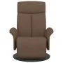 Sillón reclinable con reposapiés tela marrón de , Sillones - Ref: Foro24-356524, Precio: 240,44 €, Descuento: %