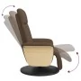 Sillón reclinable con reposapiés tela marrón de , Sillones - Ref: Foro24-356524, Precio: 240,44 €, Descuento: %