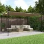 Pérgola con cubierta retráctil gris taupe 395x292x230 cm de , Carpas y cenadores - Ref: Foro24-360118, Precio: 277,59 €, Desc...