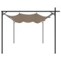 Pérgola con cubierta retráctil gris taupe 395x292x230 cm de , Carpas y cenadores - Ref: Foro24-360118, Precio: 277,59 €, Desc...