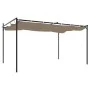 Pérgola con cubierta retráctil gris taupe 395x292x230 cm de , Carpas y cenadores - Ref: Foro24-360118, Precio: 277,59 €, Desc...