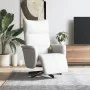 Sillón reclinable masaje con reposapiés cuero sintético blanco de , Sillones - Ref: Foro24-356598, Precio: 236,29 €, Descuent...