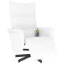 Sillón reclinable masaje con reposapiés cuero sintético blanco de , Sillones - Ref: Foro24-356598, Precio: 236,29 €, Descuent...