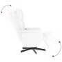 Sillón reclinable masaje con reposapiés cuero sintético blanco de , Sillones - Ref: Foro24-356598, Precio: 236,29 €, Descuent...
