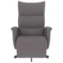 Sillón reclinable con reposapiés cuero sintético gris de , Sillones - Ref: Foro24-356587, Precio: 216,86 €, Descuento: %