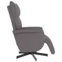Sillón reclinable con reposapiés cuero sintético gris de , Sillones - Ref: Foro24-356587, Precio: 216,86 €, Descuento: %