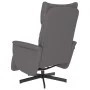 Sillón reclinable con reposapiés cuero sintético gris de , Sillones - Ref: Foro24-356587, Precio: 216,86 €, Descuento: %