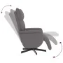 Sillón reclinable con reposapiés cuero sintético gris de , Sillones - Ref: Foro24-356587, Precio: 216,86 €, Descuento: %