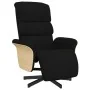 Sillón reclinable con reposapiés tela negra de , Sillones - Ref: Foro24-356603, Precio: 235,79 €, Descuento: %