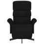 Sillón reclinable con reposapiés tela negra de , Sillones - Ref: Foro24-356603, Precio: 235,79 €, Descuento: %