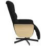 Sillón reclinable con reposapiés tela negra de , Sillones - Ref: Foro24-356603, Precio: 235,79 €, Descuento: %