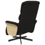Sillón reclinable con reposapiés tela negra de , Sillones - Ref: Foro24-356603, Precio: 235,79 €, Descuento: %