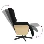 Sillón reclinable con reposapiés tela negra de , Sillones - Ref: Foro24-356603, Precio: 235,79 €, Descuento: %