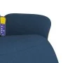 Sillón reclinable de masaje con reposapiés tela azul de , Sillones - Ref: Foro24-356620, Precio: 255,20 €, Descuento: %