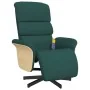 Sillón reclinable de masaje con reposapiés tela verde oscuro de , Sillones - Ref: Foro24-356617, Precio: 255,20 €, Descuento: %