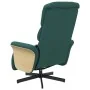 Sillón reclinable de masaje con reposapiés tela verde oscuro de , Sillones - Ref: Foro24-356617, Precio: 255,20 €, Descuento: %
