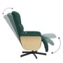 Sillón reclinable de masaje con reposapiés tela verde oscuro de , Sillones - Ref: Foro24-356617, Precio: 255,20 €, Descuento: %