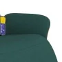 Sillón reclinable de masaje con reposapiés tela verde oscuro de , Sillones - Ref: Foro24-356617, Precio: 255,20 €, Descuento: %