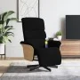 Sillón reclinable de masaje con reposapiés tela negra de , Sillones - Ref: Foro24-356615, Precio: 287,36 €, Descuento: %