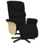 Sillón reclinable de masaje con reposapiés tela negra de , Sillones - Ref: Foro24-356615, Precio: 287,36 €, Descuento: %