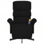 Sillón reclinable de masaje con reposapiés tela negra de , Sillones - Ref: Foro24-356615, Precio: 287,36 €, Descuento: %