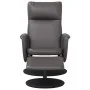 Sillón reclinable con reposapiés cuero sintético gris de , Sillones - Ref: Foro24-356551, Precio: 165,76 €, Descuento: %