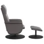 Sillón reclinable con reposapiés cuero sintético gris de , Sillones - Ref: Foro24-356551, Precio: 165,76 €, Descuento: %