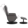 Sillón reclinable con reposapiés cuero sintético gris de , Sillones - Ref: Foro24-356551, Precio: 165,76 €, Descuento: %
